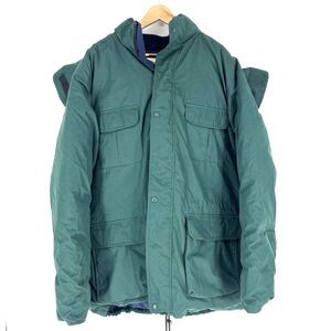 VTG Eddie Bauer Jacket Size XXL Tall Mens Green Goose Down Ridgeline Parka Coat